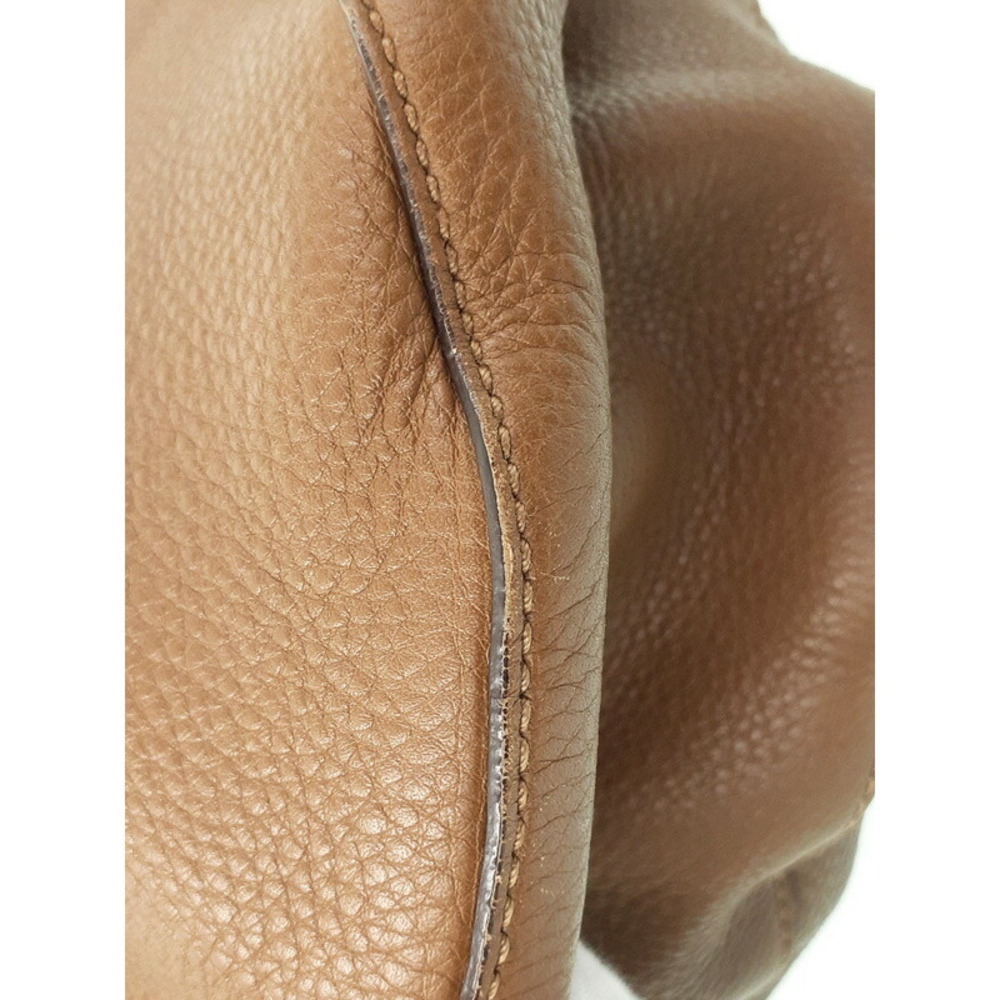 Gucci Interlocking Brown G bag calfskin tote shoulder pebbled - Picture 6 of 9